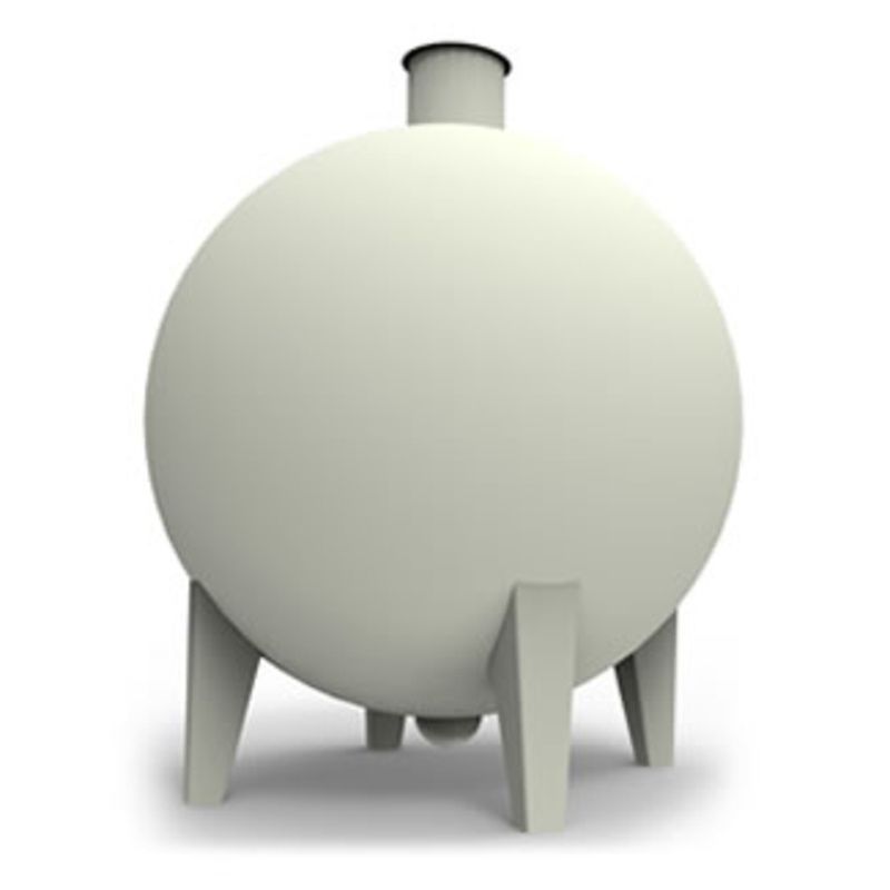 Spherical tank with legs