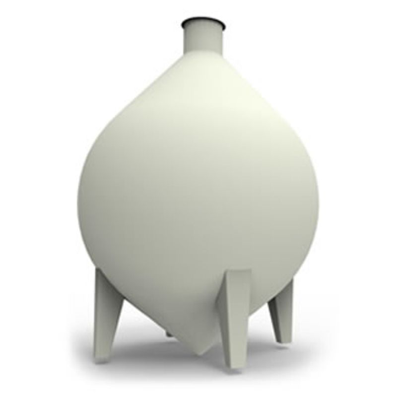 Conical-spherical tank with legs